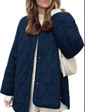 Simple solid color round neck loose cotton coat_CWOCO00703