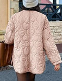 Simple solid color round neck loose cotton coat_CWOCO00703