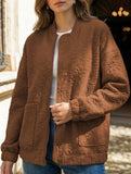 Women's Casual Jacquard Zipper Long-Sleeved Jacket_CWOCO00704