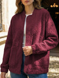 Women's Casual Jacquard Zipper Long-Sleeved Jacket_CWOCO00704