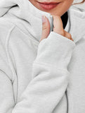 Women's Hooded Short Casual Fleece Sweatshirt_CWOCO00736