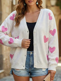 Heart Embroidery Loose Knit Cardigan for Women_CWOCO00753