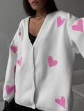 Heart Embroidery Loose Knit Cardigan for Women_CWOCO00753