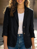 Spring/Summer Cotton Linen Jackets and Blazers_CWOCO00770