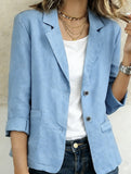 Spring/Summer Cotton Linen Jackets and Blazers_CWOCO00770