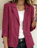 Spring/Summer Cotton Linen Jackets and Blazers_CWOCO00770