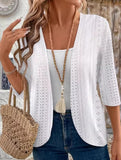Women's openwork embroidered casual jacket_CWOCO00772