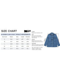 Retro oversized denim shirt for women