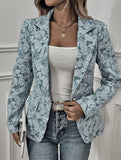 Retro Lily Jacquard Slim Fit Suit for Women_CWOCO00778