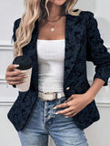 Retro Lily Jacquard Slim Fit Suit for Women_CWOCO00778