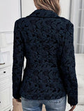 Retro Lily Jacquard Slim Fit Suit for Women_CWOCO00778
