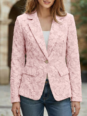 Retro Lily Jacquard Slim Fit Suit for Women_CWOCO00778