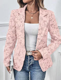 Retro Lily Jacquard Slim Fit Suit for Women_CWOCO00778