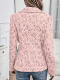 Retro Lily Jacquard Slim Fit Suit for Women_CWOCO00778