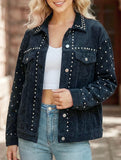Studded heavy-duty casual fashion corduroy short jacket