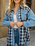 Casual and stylish plaid wool patchwork coat_CWOCO00782