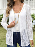 Fashionable Lace Cutout Patchwork Coat ??Lightweight Chinlon, S?“XXL