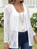 Fashionable Lace Cutout Patchwork Coat ??Lightweight Chinlon, S?“XXL