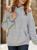 Pull rope hooded sweatshirt
