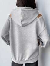 Pull rope hooded sweatshirt