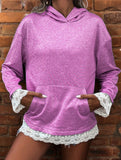 Casual hooded long-sleeved pullover sweatshirt