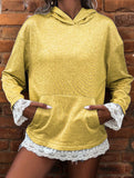 Casual hooded long-sleeved pullover sweatshirt
