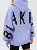 Fashionable thickened loose hooded sweatshirt