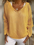 Thin loose sun-proof knitted hooded sweater