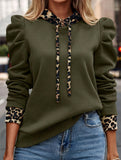 Hooded paneled long-sleeved hooded sweatshirt