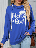 Loose long-sleeved printed hooded sweatshirt