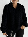 Double-sided plush zip-up pullover top