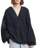 Casual soft long-sleeved knitted cardigan