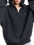 Casual soft long-sleeved knitted cardigan