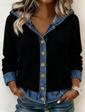 Loose Plaid Hooded Cardigan Sweatshirt_CWOHOL00816