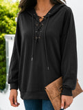 Lace Up Hooded Casual Sweatshirt_CWOHOL00825