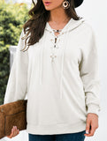 Lace Up Hooded Casual Sweatshirt_CWOHOL00825