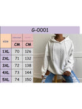 Plus Size Hooded Cable Knit Sweatshirt