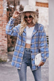 Women Flannel Plaid Hoodie Shacket_Cwohol0162