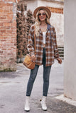 Women Flannel Plaid Hoodie Shacket_Cwohol0162