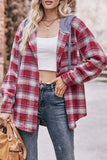 Women Flannel Plaid Hoodie Shacket_Cwohol0162