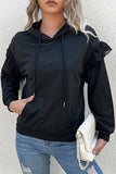 Women Laced Frill Hoodie With Kangaroo Pocket_Cwohol0171