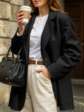Casual solid color suit jacket