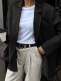 Casual solid color suit jacket