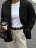 Casual solid color suit jacket