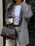 Casual solid color suit jacket