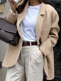 Casual solid color suit jacket