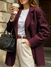 Casual solid color suit jacket