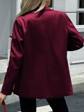 Casual solid color suit jacket