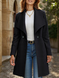 Fashion lapel slim long coat