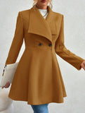 Fashion lapel slim long coat